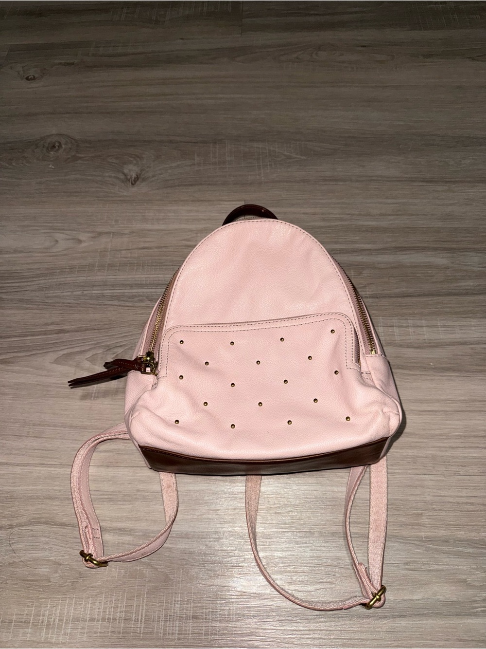 Fossil Pink Studded Mini Backpack - Women